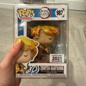 Funko Pop! Vinyl: Demon Slayer: - Zenitsu Agatsuma - Funimation (Exclusive) #987